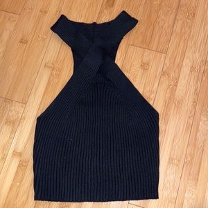 Shein cross neck knit tank